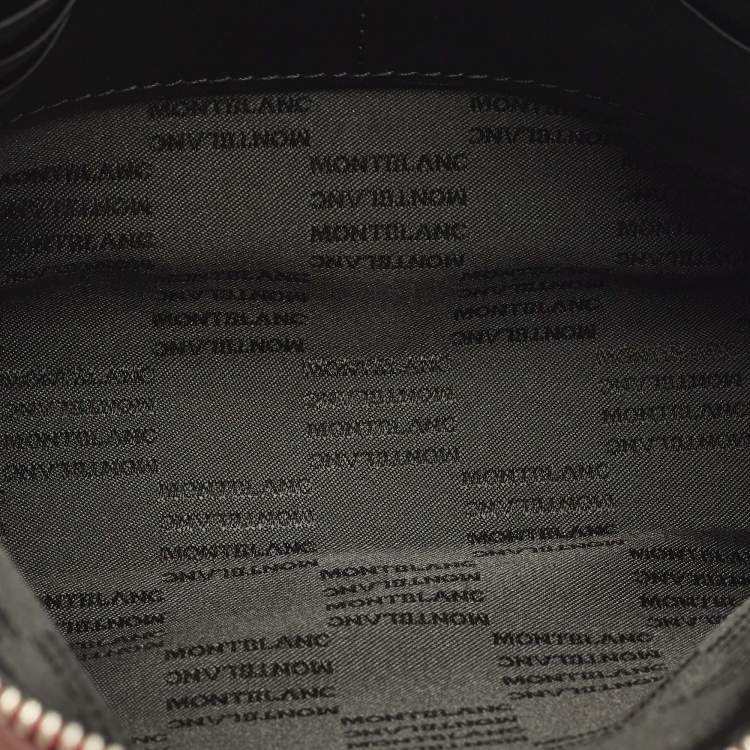 Pre Owned Montblanc Sactorial Red Leather Zip Pouch