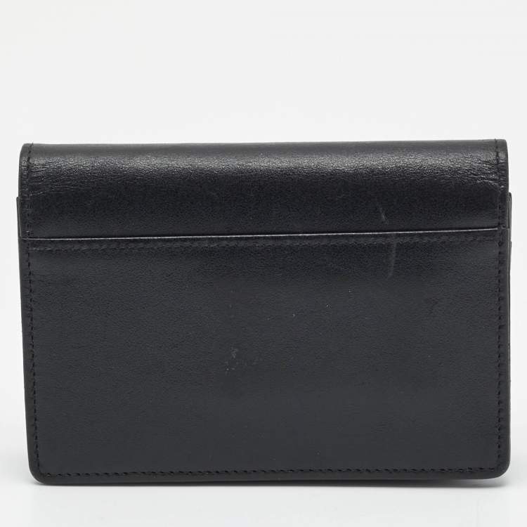 Pre Owned Montblanc Meisterstuck Black Leather Card Case