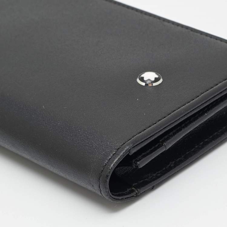 Pre Owned Montblanc Meisterstuck Black Leather Card Case