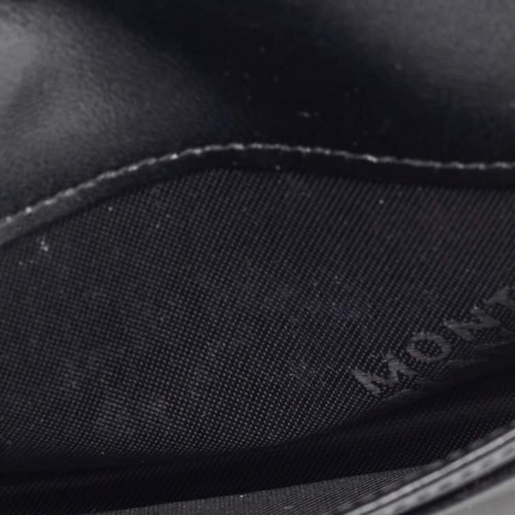 Pre Owned Montblanc Meisterstuck Black Leather Card Case