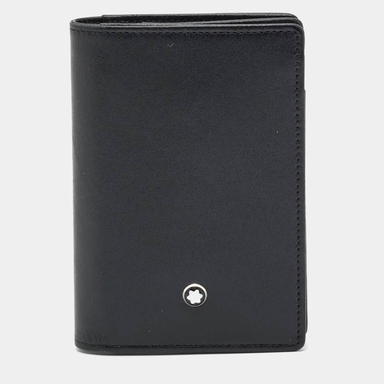 Pre Owned Montblanc Meisterstuck Black Leather Card Case