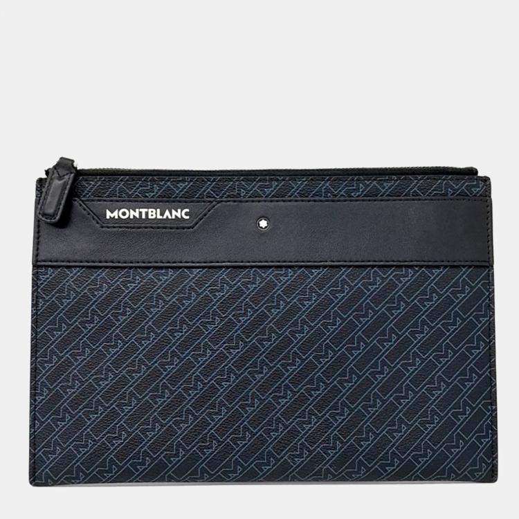 Pre Owned Montblanc Black Canvas clutch