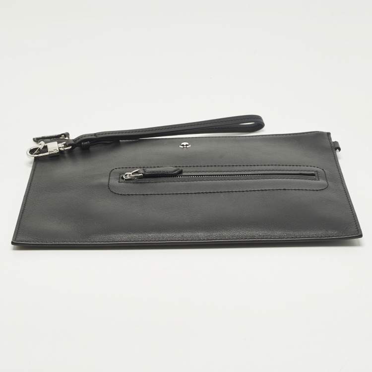Pre Owned Montblanc Meisterstuck Black Soft Leather Pouch