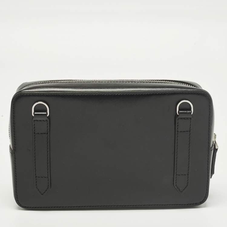 Pre Owned Montblanc Meisterstück Mini Black/Green Leather Clutch Bag