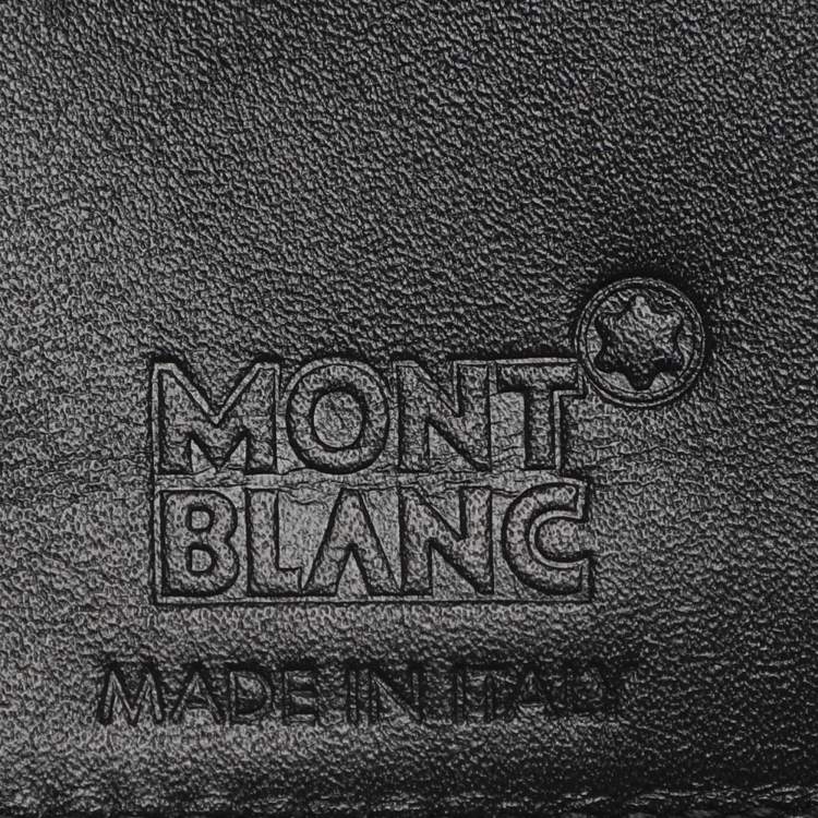 مملوكة مسبقًا Montblanc Meisterstück Black/Grey Canvas and Leather Card Holder