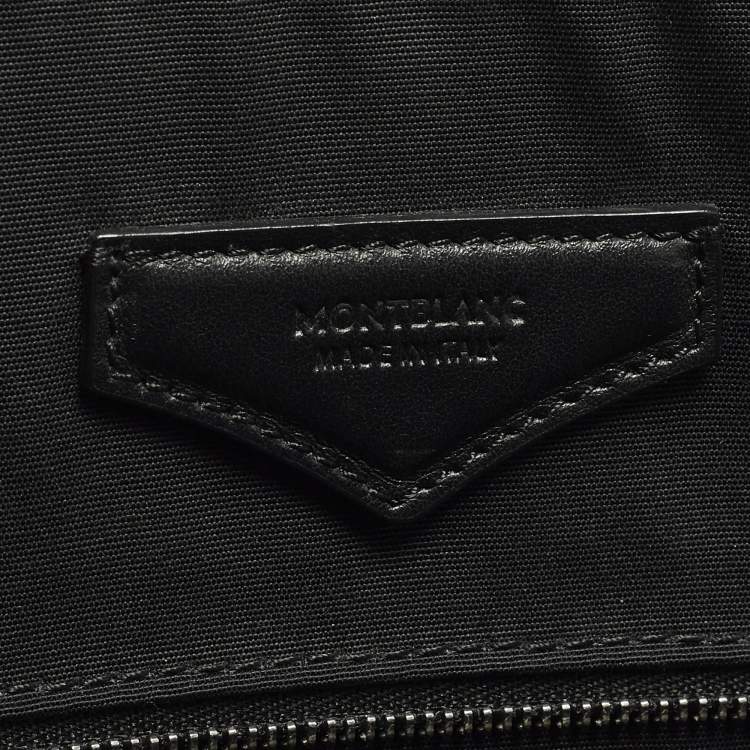 Pre Owned Montblanc Sartorial Navy Blue Leather Document Briefcase