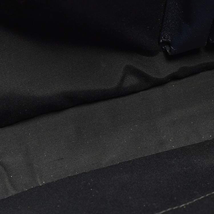 Pre Owned Montblanc Sartorial Navy Blue Leather Document Briefcase