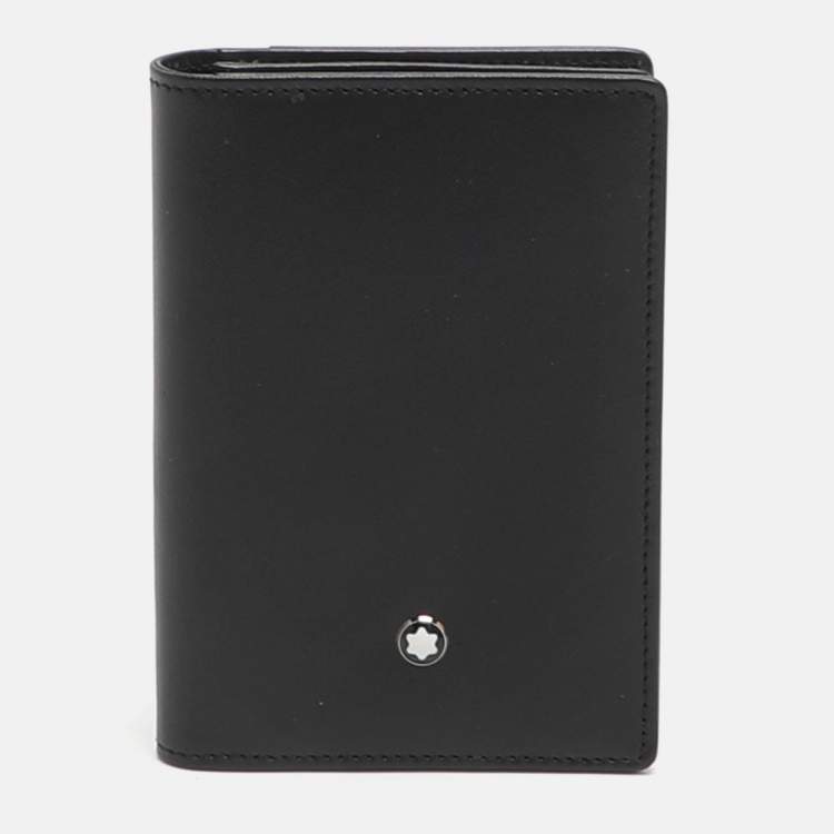 Pre Owned Montblanc Meisterstuck Black Leather Card Case