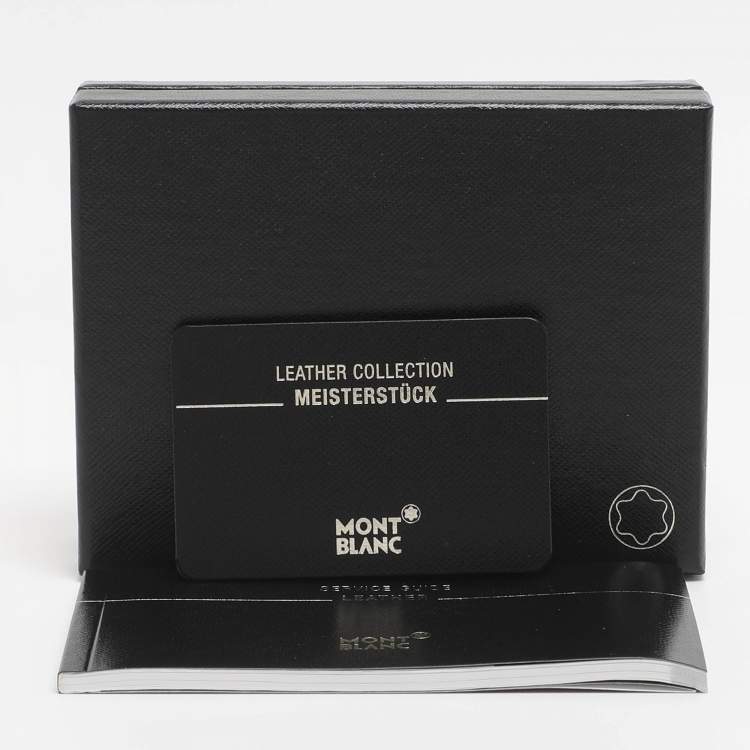 Pre Owned Montblanc Meisterstuck Black Leather Card Case