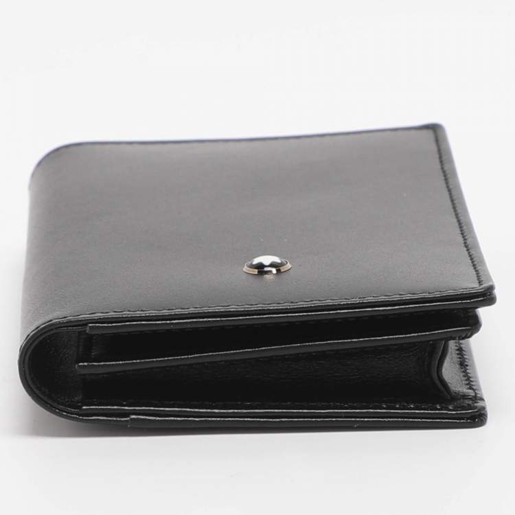 Pre Owned Montblanc Meisterstuck Black Leather Card Case