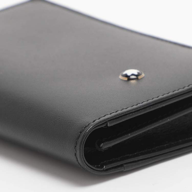 Pre Owned Montblanc Meisterstuck Black Leather Card Case