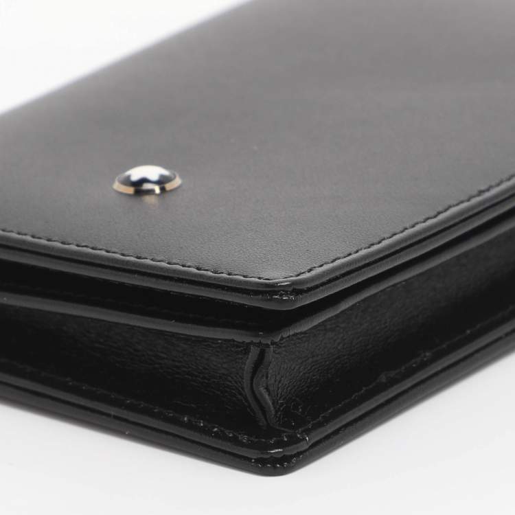 Pre Owned Montblanc Meisterstuck Black Leather Card Case