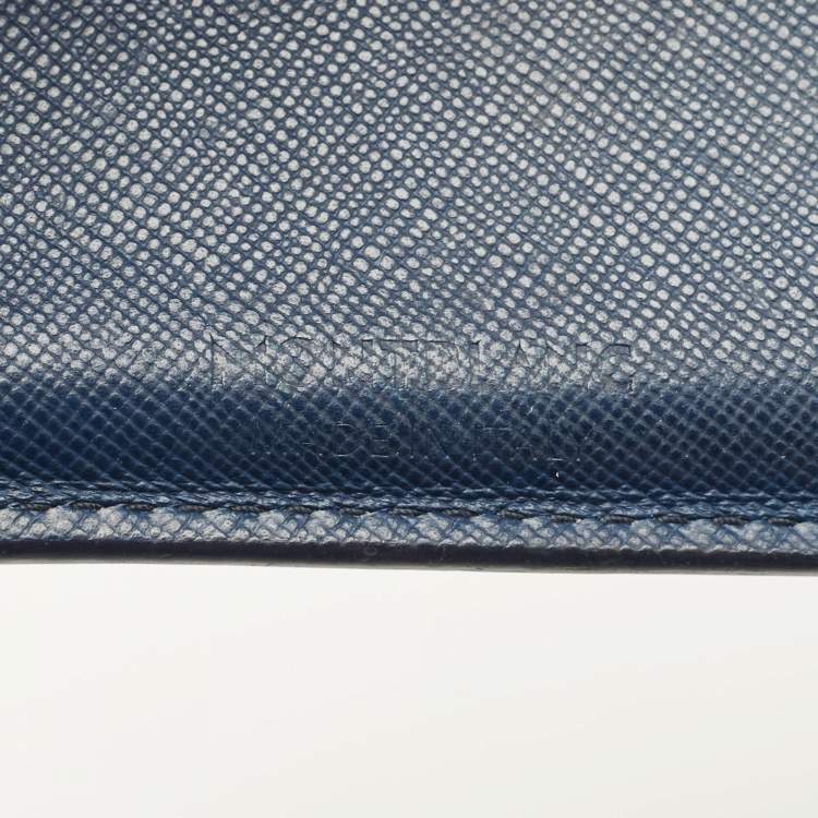 Pre Owned Montblanc Sartorial Navy Blue Leather 8CC Bifold Wallet