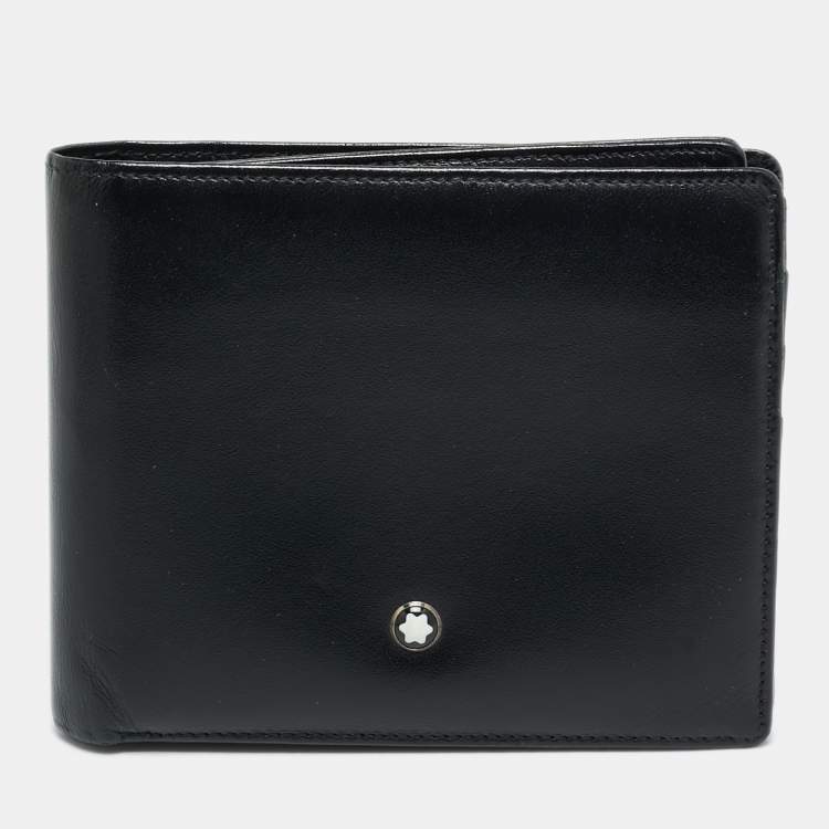 مملوكة مسبقًا Montblanc Meisterstuck Black Leather 12CC Bifold Wallet