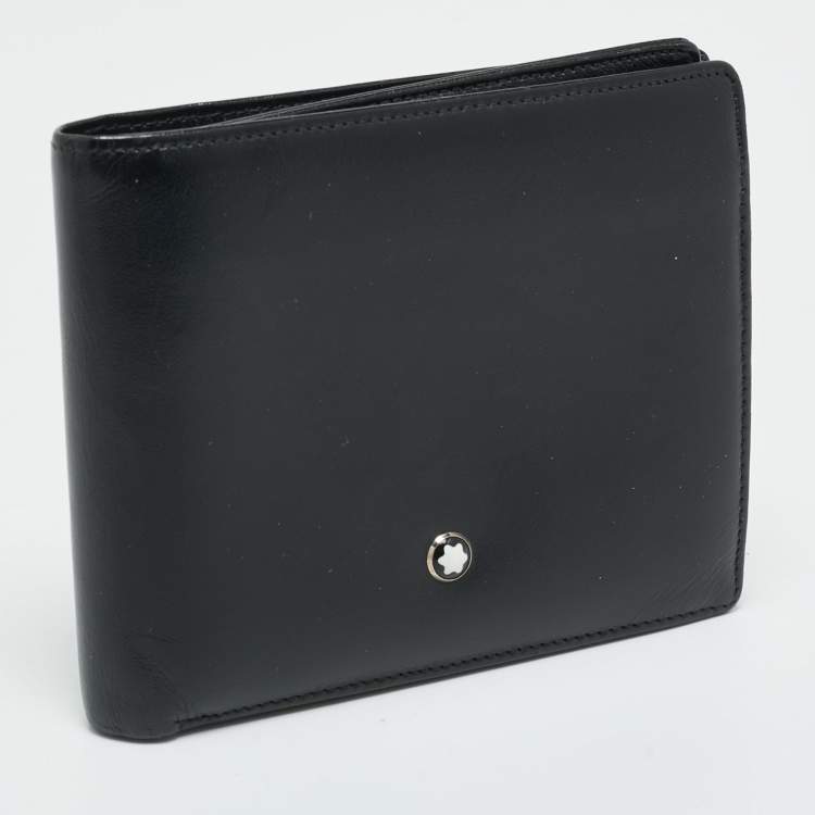 مملوكة مسبقًا Montblanc Meisterstuck Black Leather 12CC Bifold Wallet