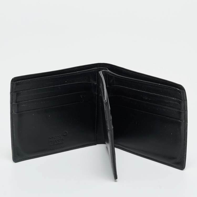 مملوكة مسبقًا Montblanc Meisterstuck Black Leather 12CC Bifold Wallet