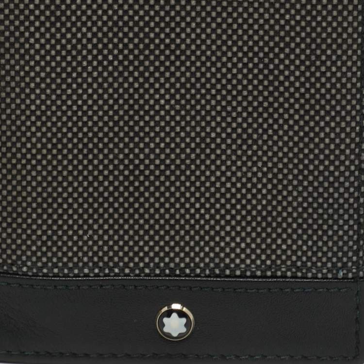 مملوكة مسبقًا Montblanc Meisterstuck Business Black/Grey Canvas and Leather Bifold Card Holder 