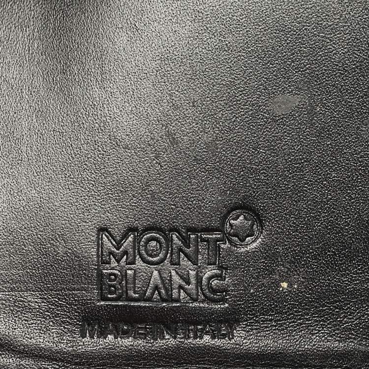 مملوكة مسبقًا Montblanc Meisterstuck Business Black/Grey Canvas and Leather Bifold Card Holder 