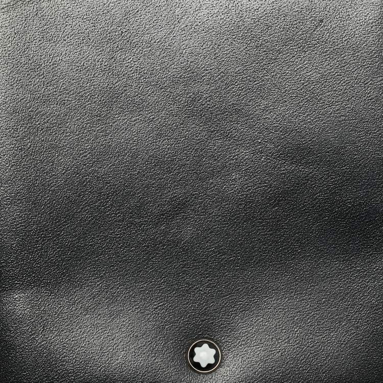 Pre Owned Montblanc Meisterstuck Black Leather Bifold Wallet Organizer