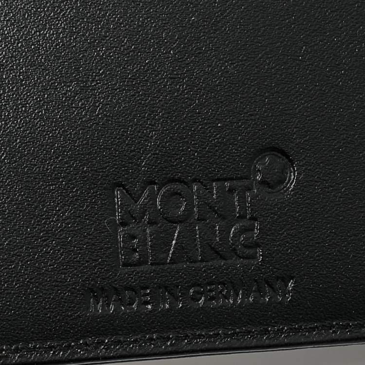 Pre Owned Montblanc Meisterstuck Black Leather Bifold Wallet Organizer