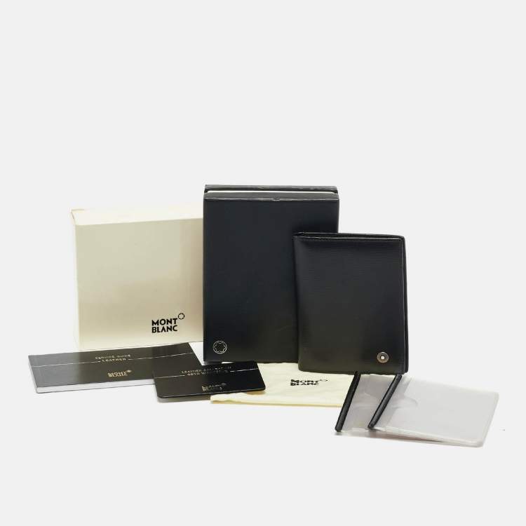 Pre Owned Montblanc 4810 Westside Black Leather Business Card Holder