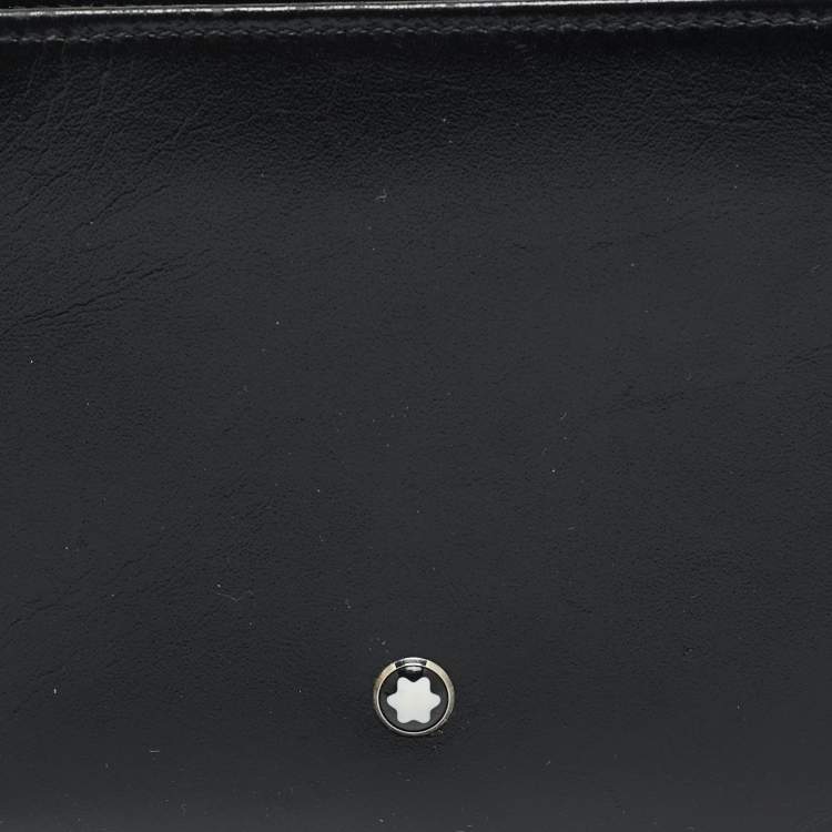 Pre Owned Montblanc Meisterstuck Black Leather 6CC Bifold Wallet