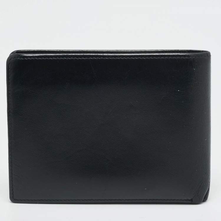 Pre Owned Montblanc Meisterstuck Black Leather 6CC Bifold Wallet