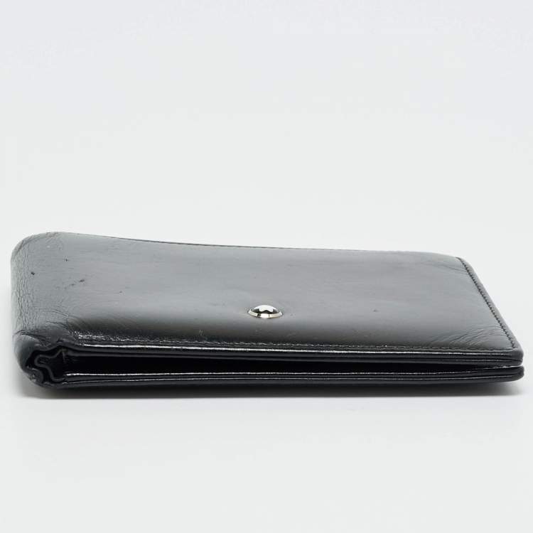 Pre Owned Montblanc Meisterstuck Black Leather 6CC Bifold Wallet
