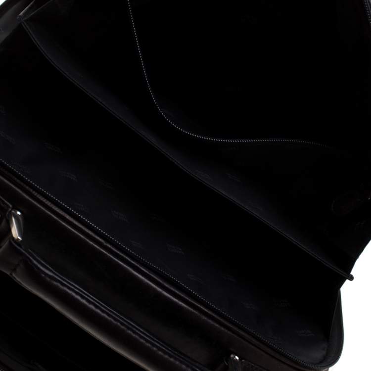 Pre Owned Montblanc Brown Leather Messenger Bag