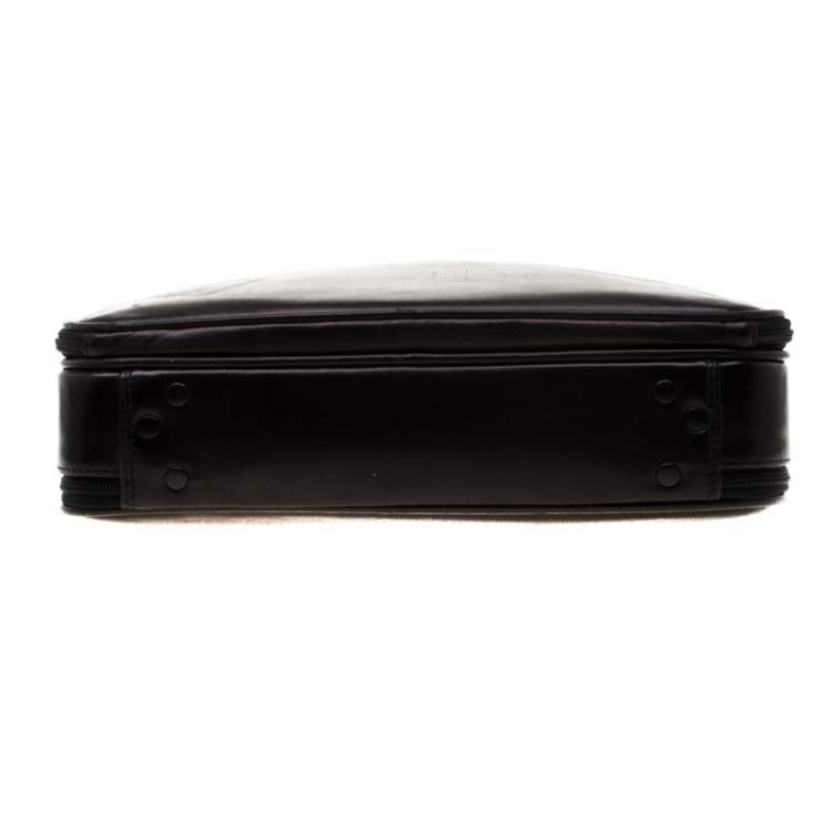 Pre Owned Montblanc Brown Leather Messenger Bag
