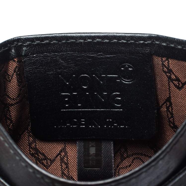 مملوكة مسبقًا Montblanc Black Perforated Leather Card Holder 2CC