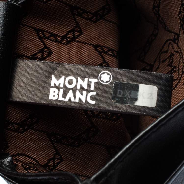 مملوكة مسبقًا Montblanc Black Perforated Leather Card Holder 2CC