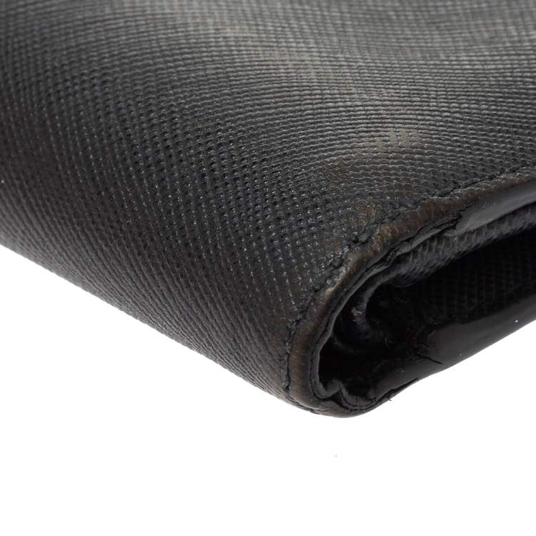 Pre Owned Montblanc Grey Leather Bifold Wallet 