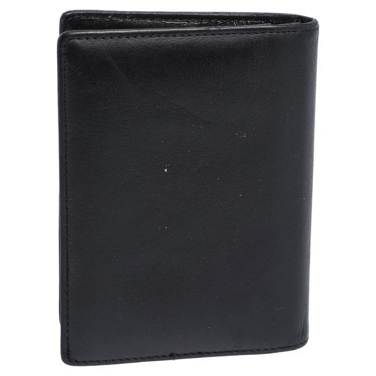 Pre Owned Montblanc Black Leather Meisterstuck Bifold Card Holder