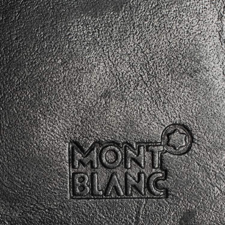 Pre Owned Montblanc Black Leather Meisterstuck Bifold Card Holder