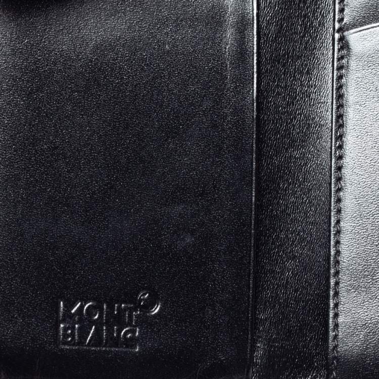Pre Owned Montblanc Black Leather Meisterstuck Business Card Holder
