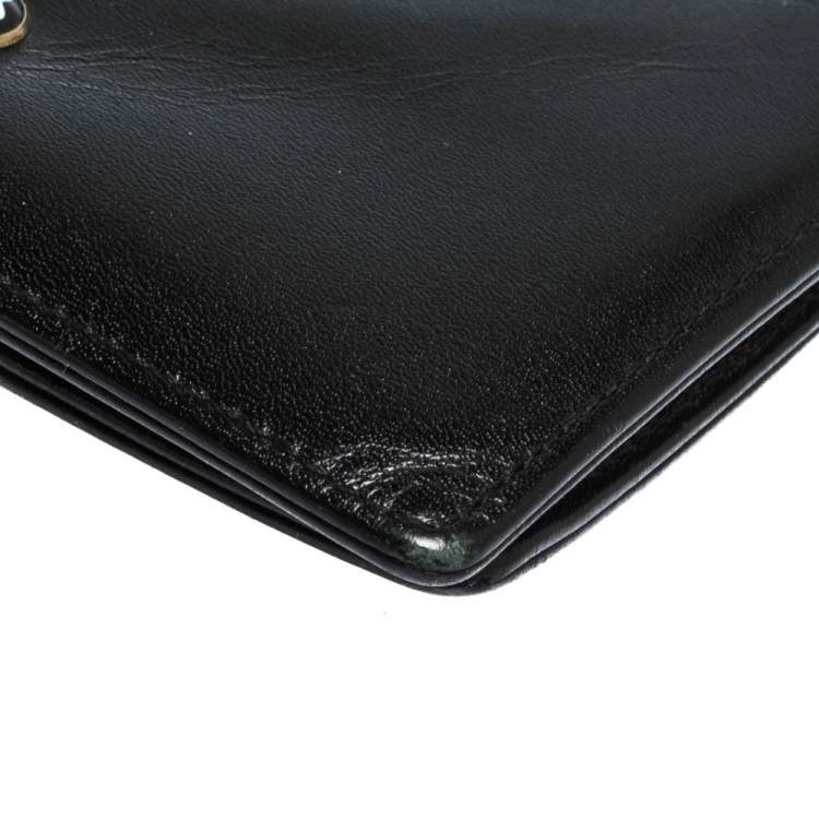 Pre Owned Montblanc Black Leather Meisterstuck Bifold Wallet