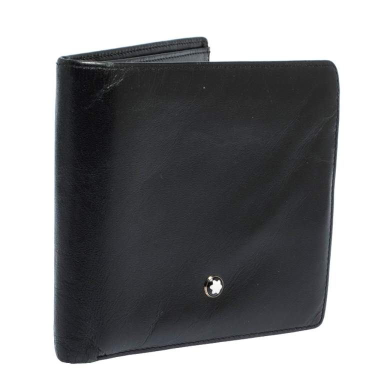 Pre Owned Montblanc Black Leather Meisterstuck Bifold Wallet