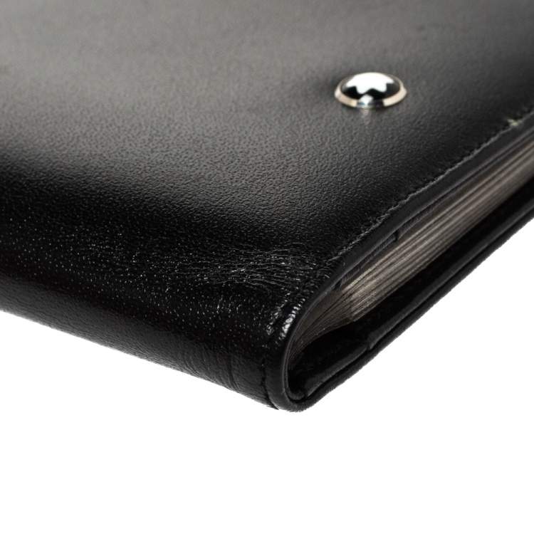 Pre Owned Montblanc Black Leather Meisterstuck Bifold Card Holder