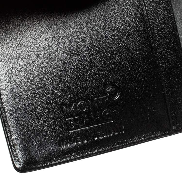 Pre Owned Montblanc Black Leather Meisterstuck Bifold Card Holder