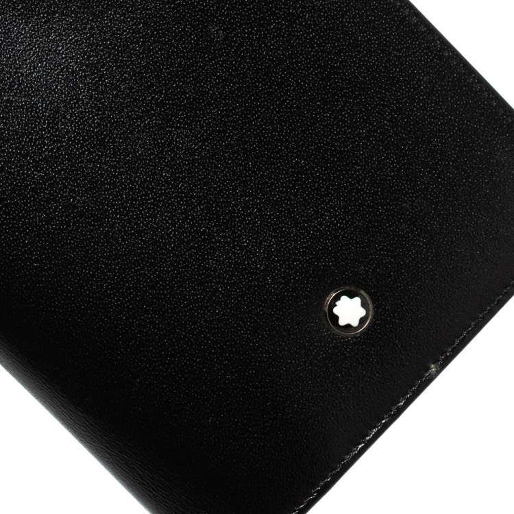 Pre Owned Montblanc Black Leather Meisterstuck Bifold Card Holder