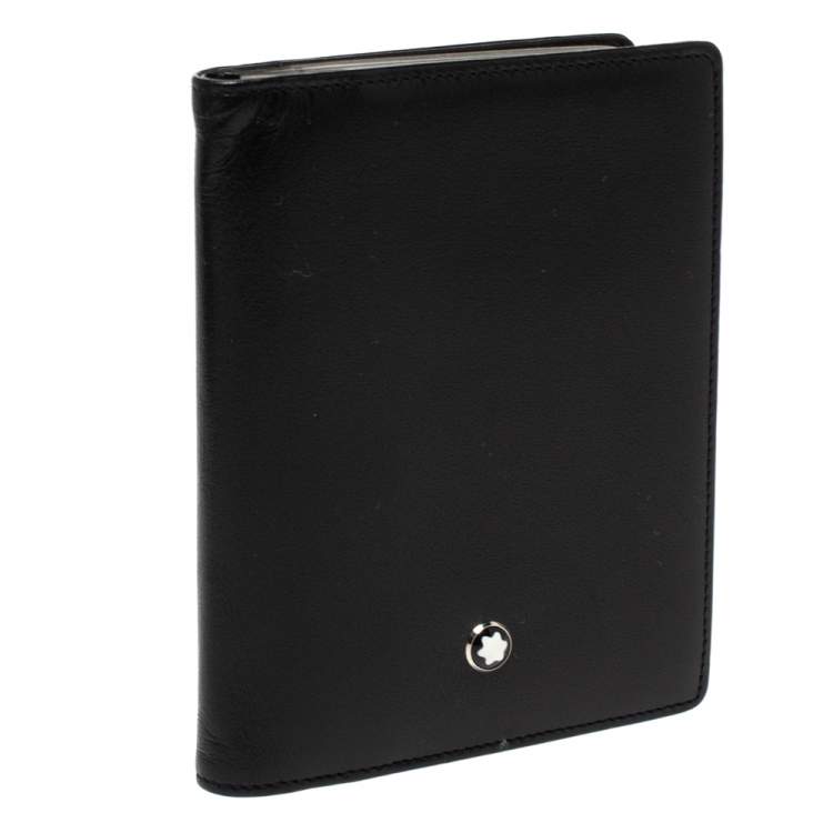 Pre Owned Montblanc Black Leather Meisterstuck Bifold Card Holder
