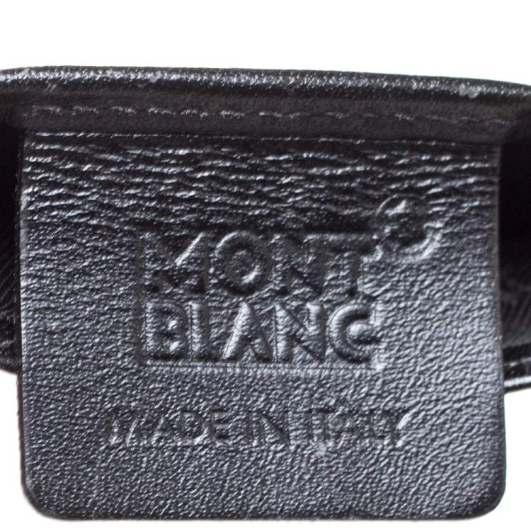 مملوكة مسبقًا Montblanc Black Leather Meisterstuck Card Holder 6CC