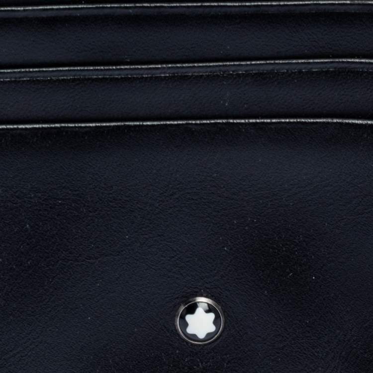 Pre Owned Montblanc Black Leather Meisterstuck Card Holder 6CC