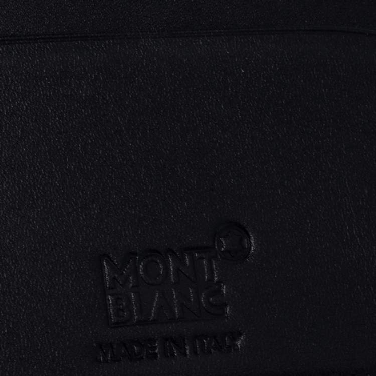 Pre Owned Montblanc Grey/Black Canvas and Leather Meisterstuck Bifold Wallet