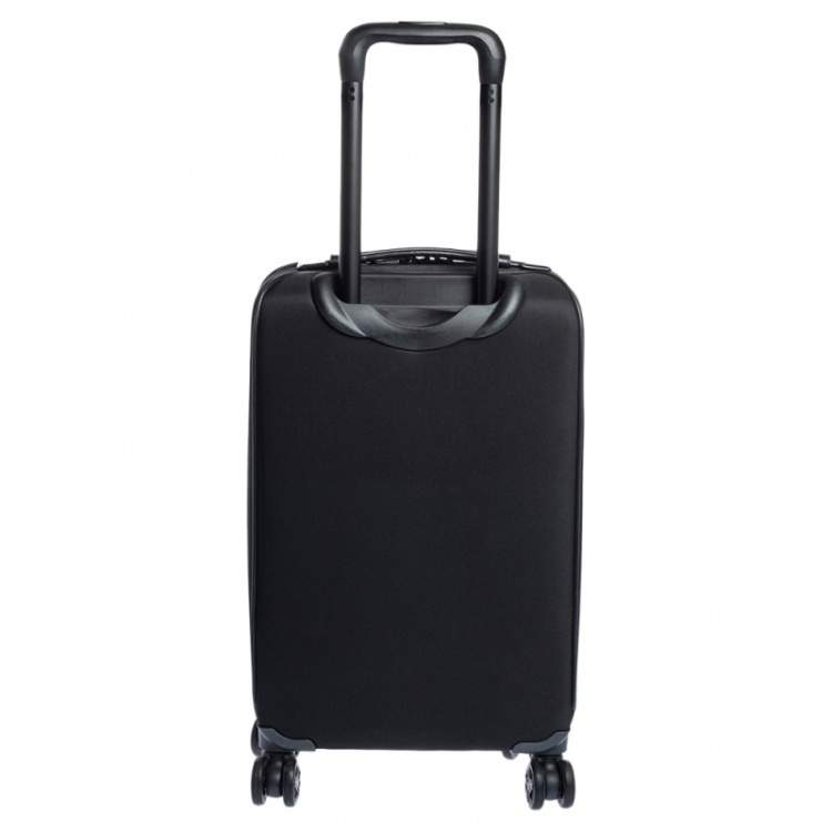Pre Owned Montblanc Black Nylon and Leather Nightflight Carry-on Weekend Trolley 