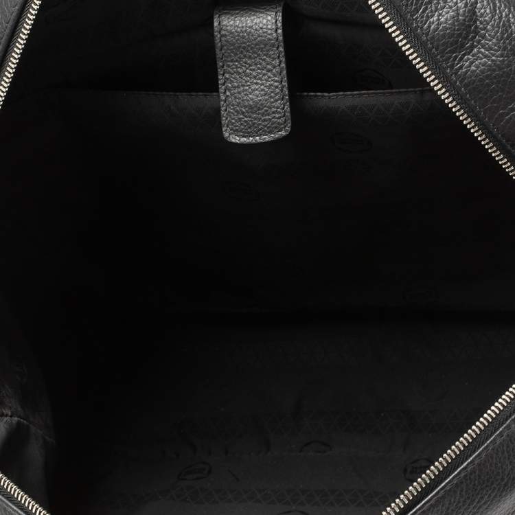 Pre Owned Montblanc Black Soft Grained Leather Meisterstuck Document Briefcase
