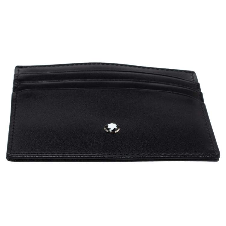 Pre Owned Montblanc Black Leather Meisterstuck Card Holder 6CC
