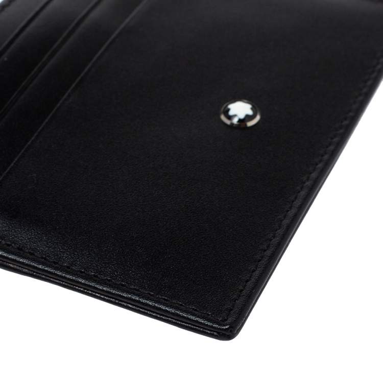 Pre Owned Montblanc Black Leather Meisterstuck Card Holder 6CC