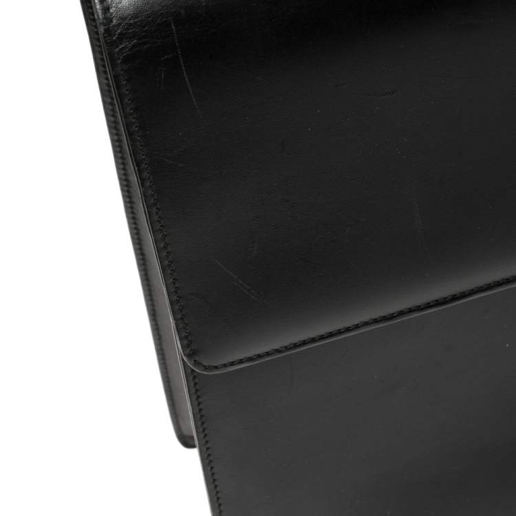 Pre Owned Montblanc Black Leather Meisterstuck Double Gusset Briefcase